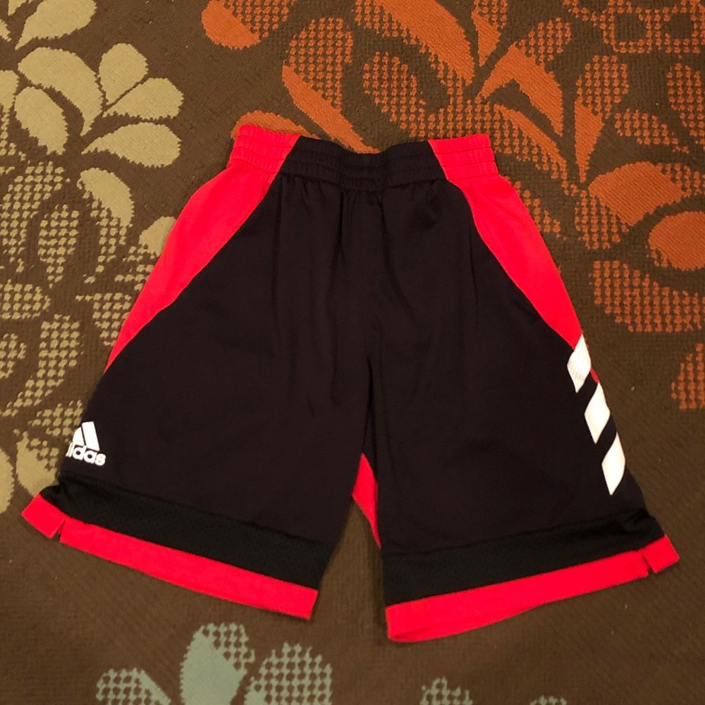 Adidas Red & Black Soccer Shorts